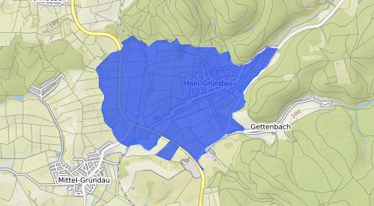 Bodenrichtwertkarte Gr&uuml;ndau Hain Gr&uuml;ndau
